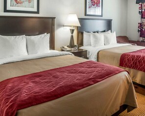 Standard Room, 2 Queen Beds, Non Smoking | Desk, iron/ironing board, free cribs/infant beds, rollaway beds
