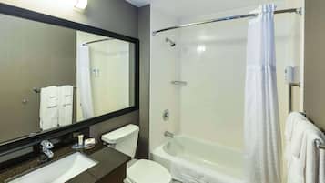 Premium bedding, pillow-top beds, desk, blackout curtains