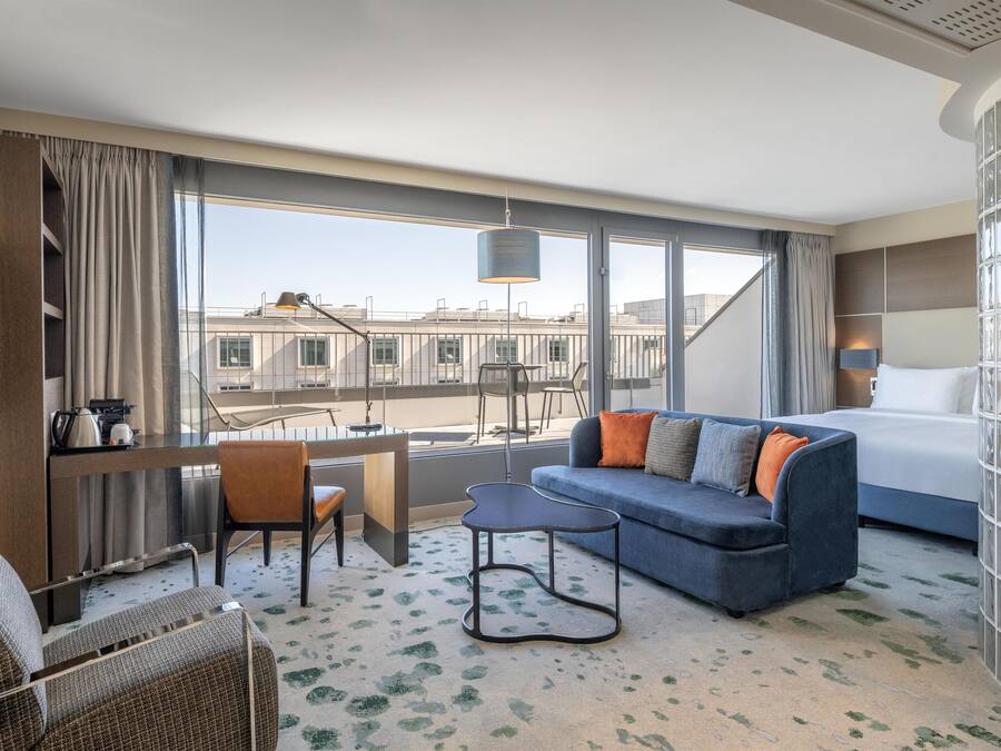 Junior-Zimmer, 1 King-Bett, Terrasse