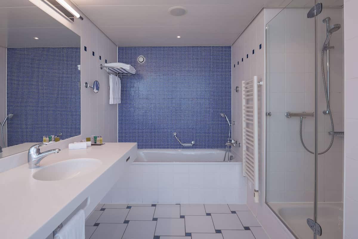 free toiletries, hair dryer, bathrobes, slippers