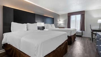 Standard Room, 2 Queen Beds, Non Smoking | In-room safe, desk, iron/ironing board, free WiFi