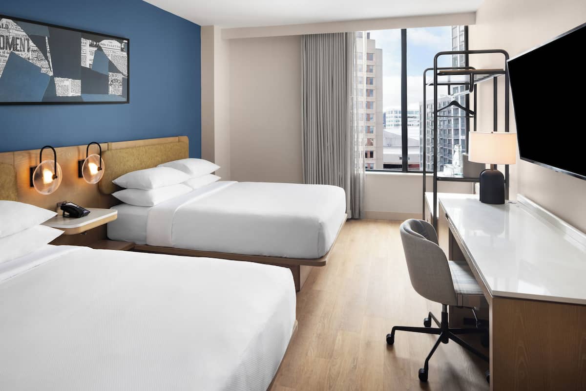 Room, 2 Queen Beds, Non Smoking, City View | Premium bedding, pillowtop beds, in-room safe, desk