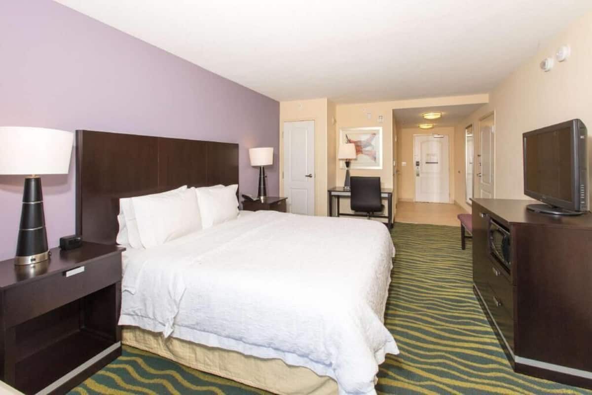 In-room safe, desk, laptop workspace, blackout drapes