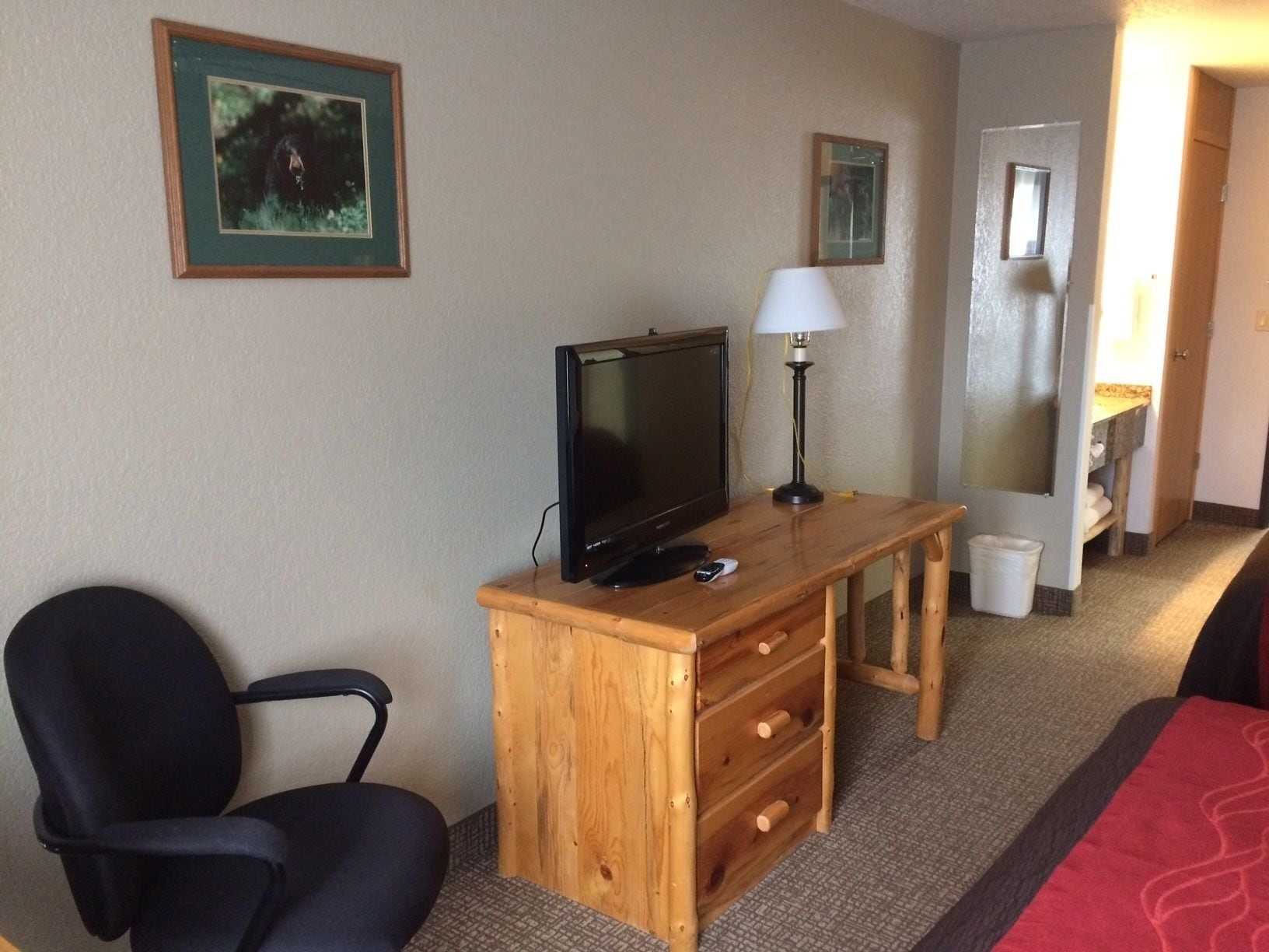 blackout curtains, iron/ironing board, free wifi, bed sheets