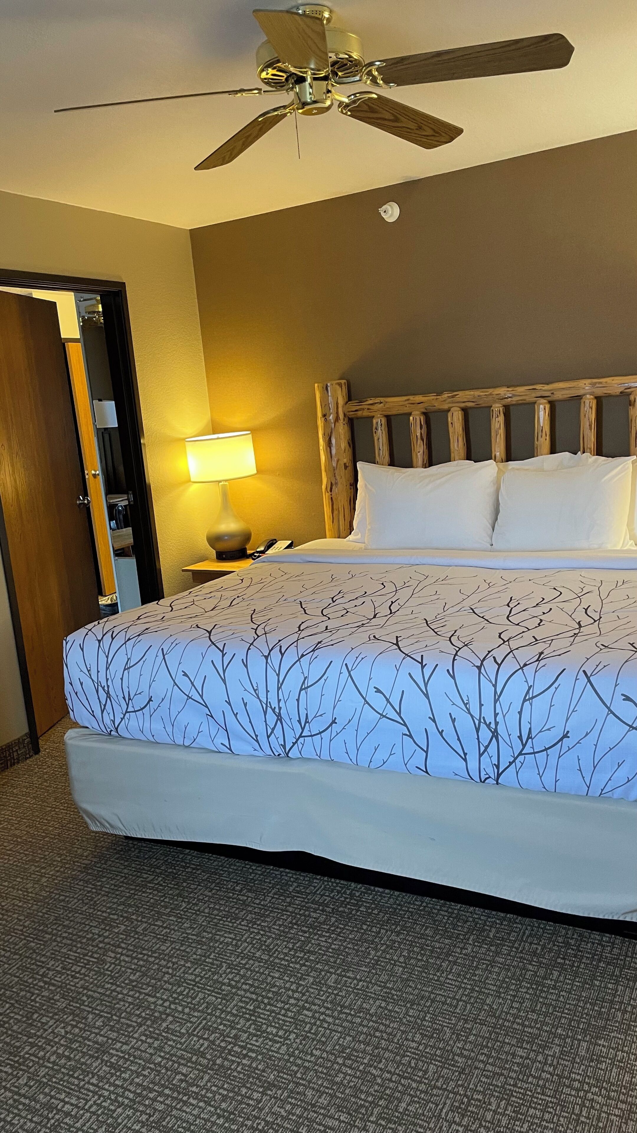 Deluxe Room, 1 King Bed, Refrigerator & Microwave, Mountain View | Blackout curtains, iron/ironing board, free WiFi, bed sheets