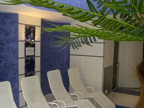 Sauna, hot tub, body treatments, body wraps, body scrubs, facials