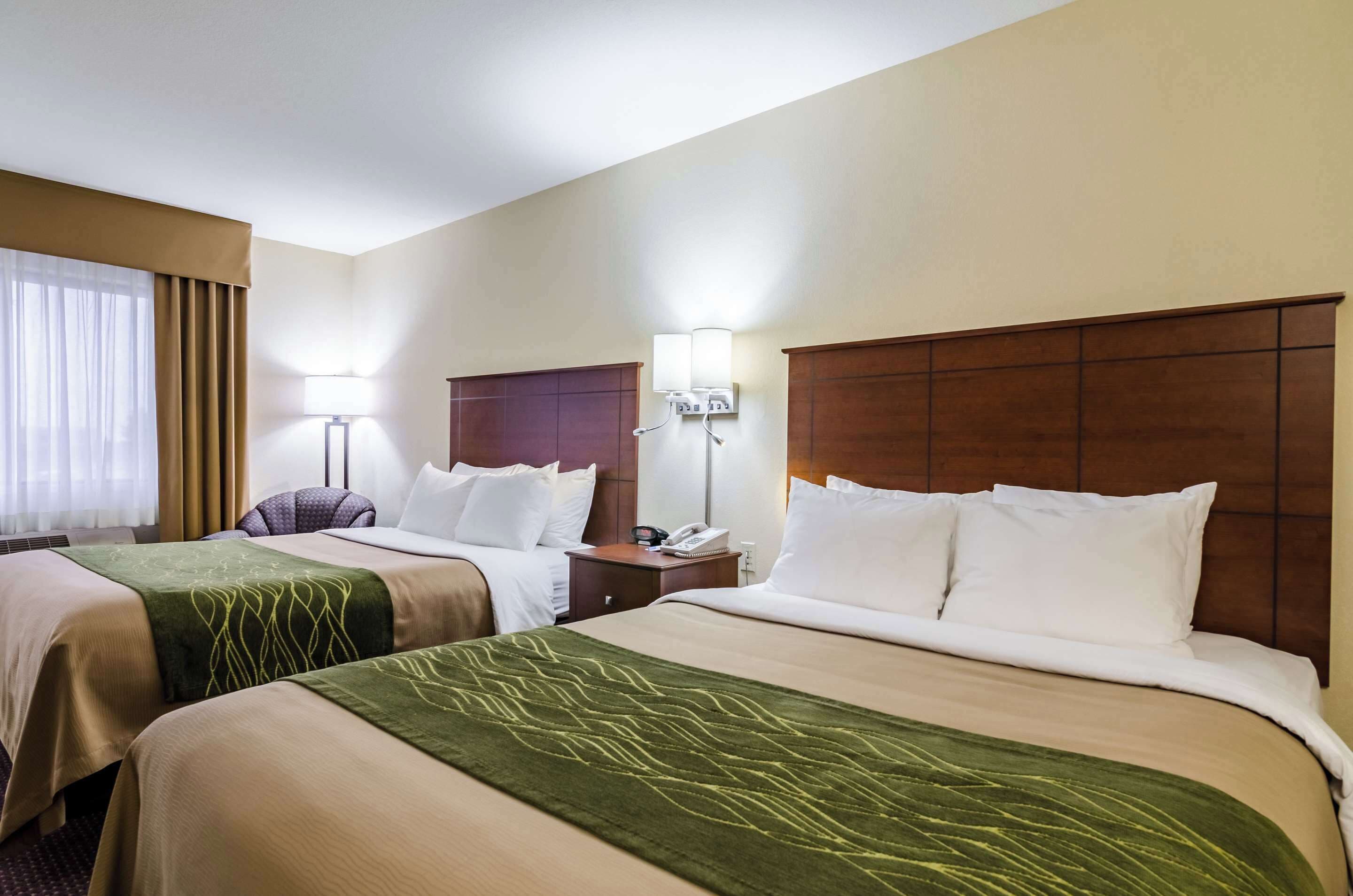 standard room, 2 queen beds, non smoking | in-room safe, desk, iron/ironing board, rollaway beds