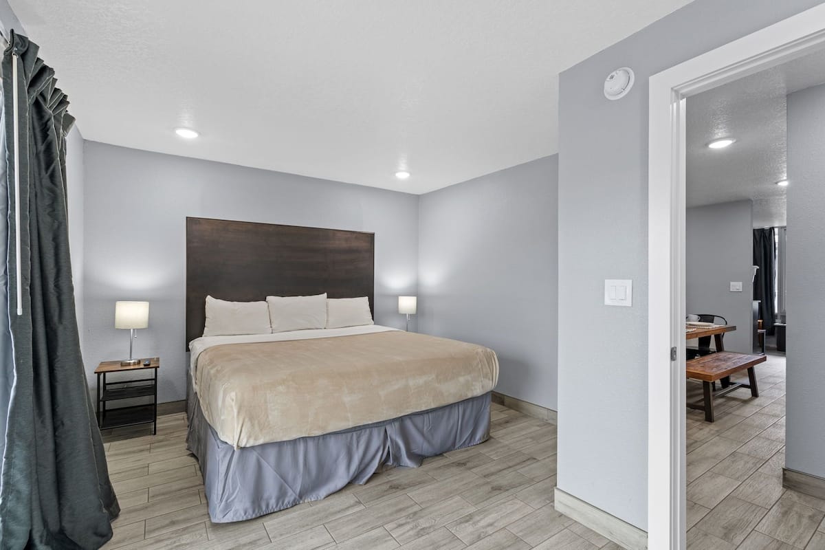 Premium bedding, Select Comfort beds, in-room safe, blackout drapes