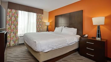 Premium bedding, pillow-top beds, desk, laptop workspace
