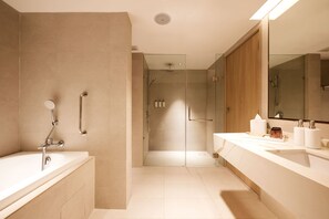 Free toiletries, hair dryer, bathrobes, slippers