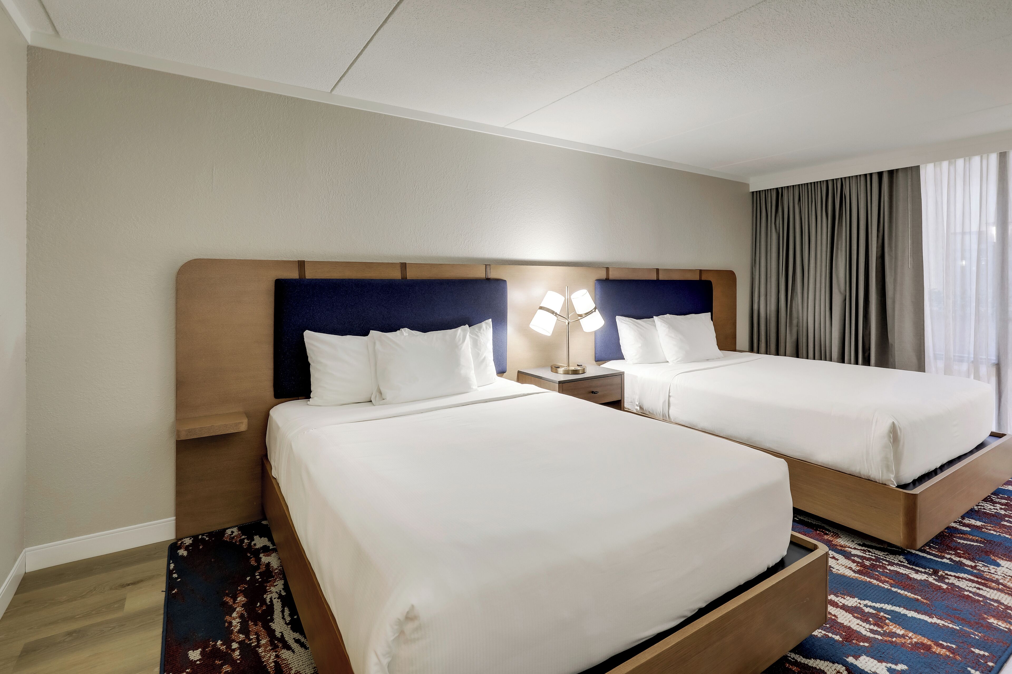 商务客房, 2 张大床 | 办公桌、笔记本电脑工作区、遮光窗帘、熨斗/熨衣板