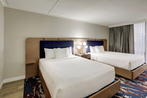 Business Room, 2 Queen Beds | Desk, laptop workspace, blackout curtains, iron/ironing board - The Atrium Hotel on Third (Quincy)