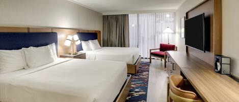 Business Room, 2 Queen Beds | Desk, laptop workspace, blackout drapes, iron/ironing board