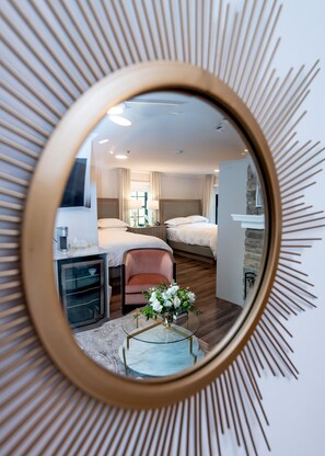 Luxury Suite Double Queen | Egyptian cotton sheets, premium bedding, down comforters