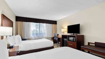 Standard Double Room, 2 Double Beds, Non Smoking | Desk, blackout drapes, iron/ironing board, free WiFi