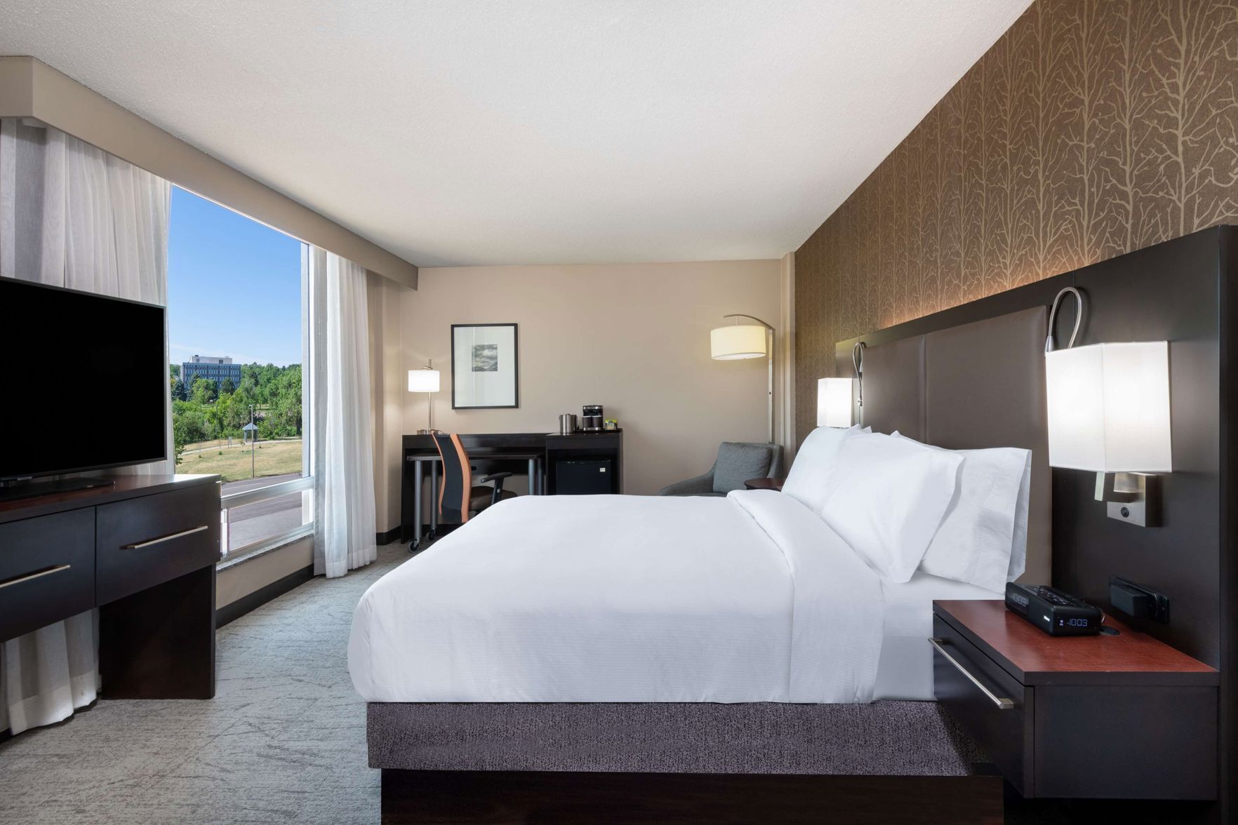 Premium bedding, down comforters, in-room safe, desk