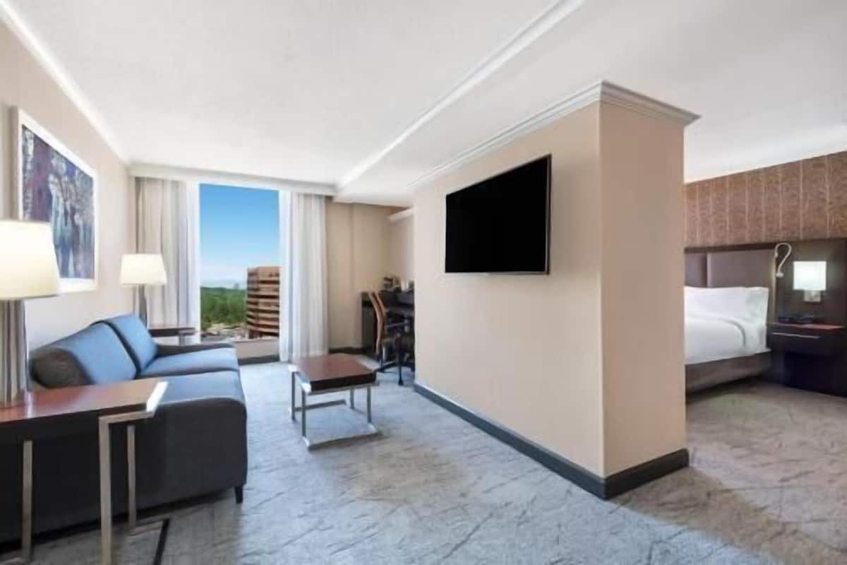 Premium bedding, down comforters, in-room safe, desk