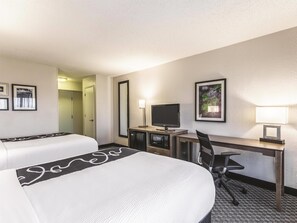 Room, 2 Queen Beds, Non Smoking | Premium bedding, desk, blackout drapes, iron/ironing board