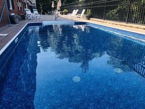 Indoor pool, seasonal outdoor pool, pool umbrellas, sun loungers