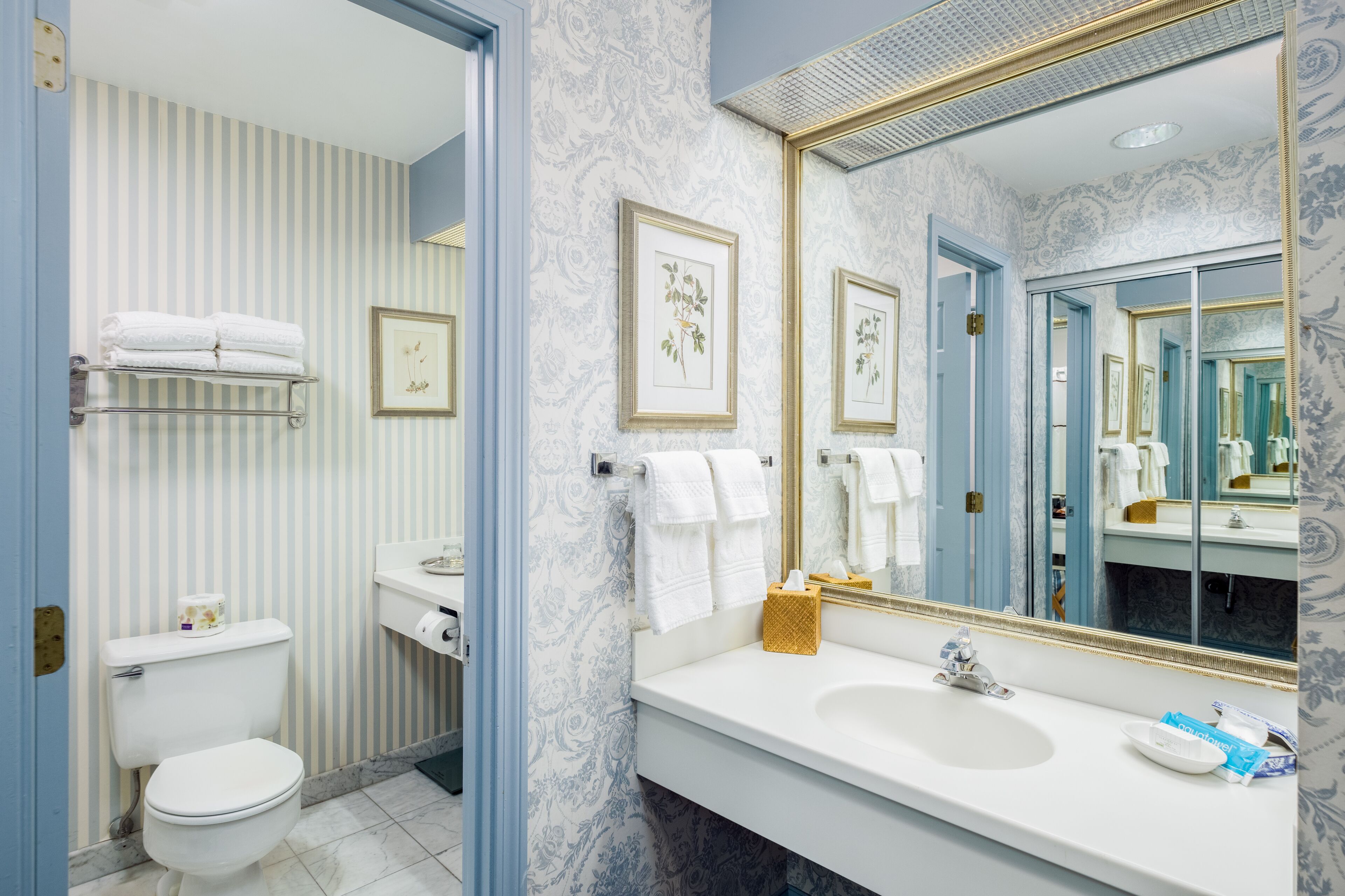 deluxe room, 1 king bed | bathroom | combined shower/bathtub, designer toiletries, hair dryer, towels