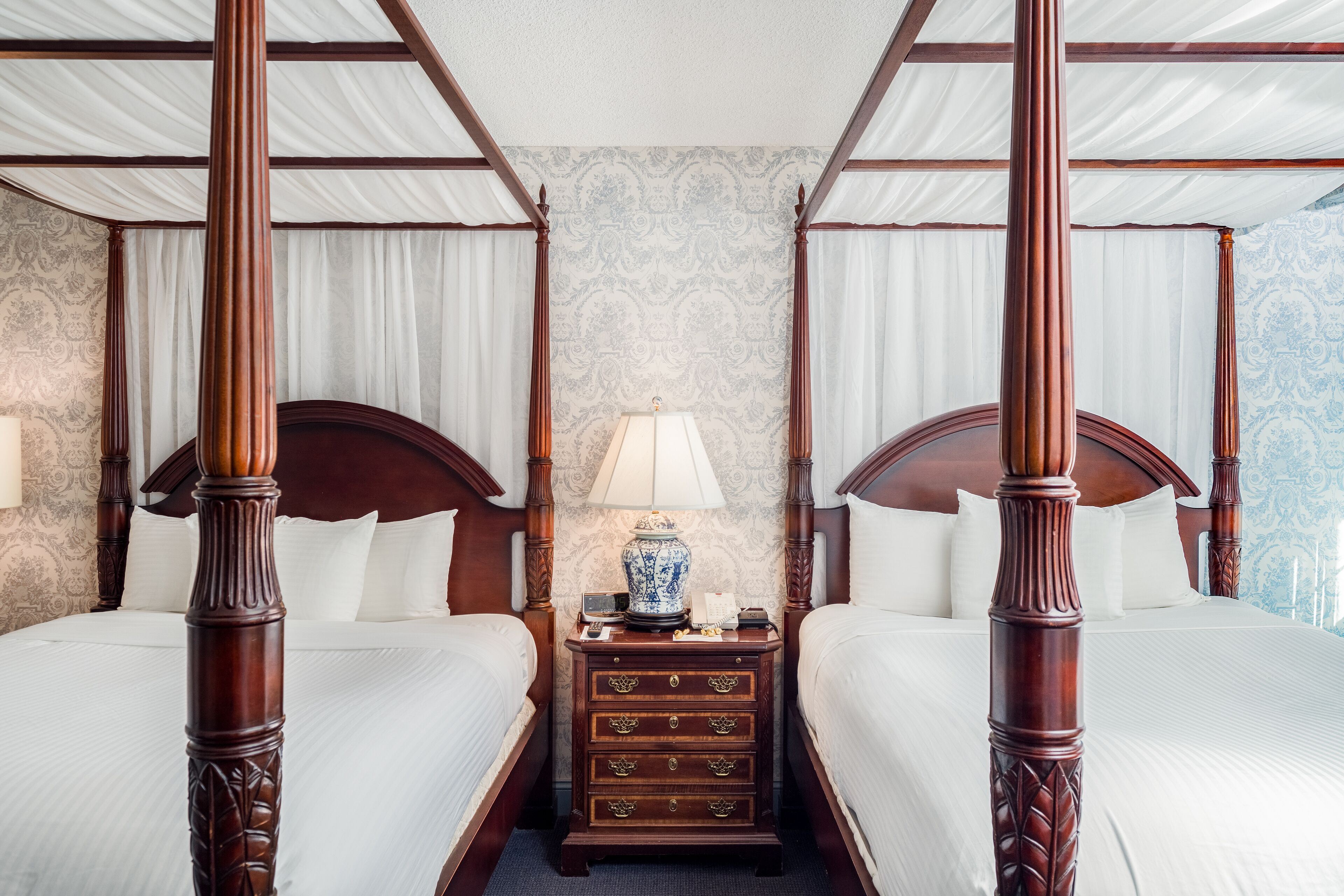 deluxe double room, 2 double beds | hypo-allergenic bedding, down duvets, in-room safe