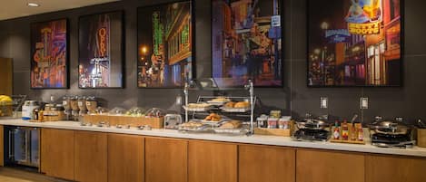 Free daily buffet breakfast