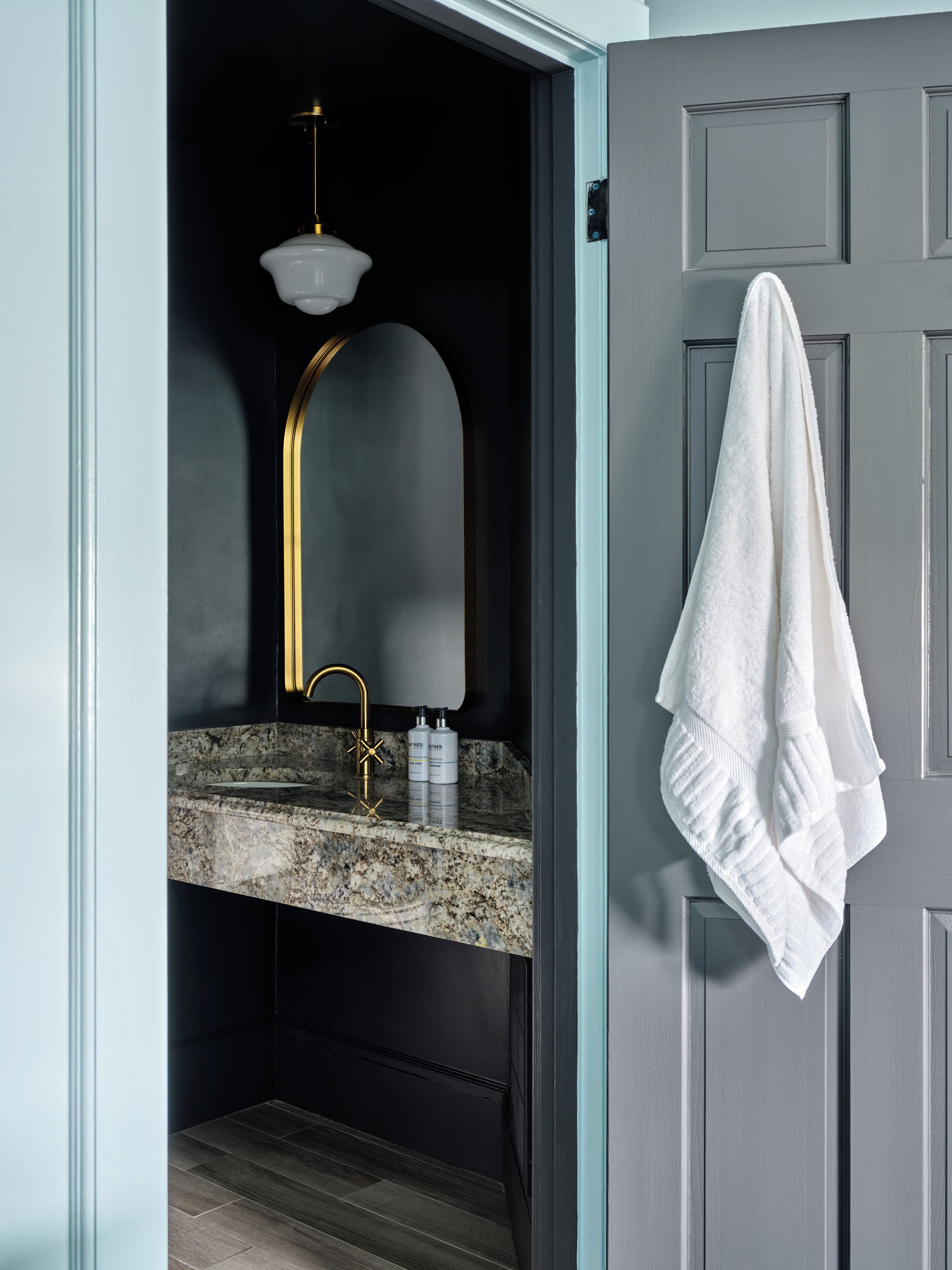 penthouse king suite | bathroom | designer toiletries, hair dryer, bathrobes, towels