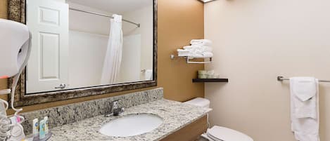 Hair dryer, towels