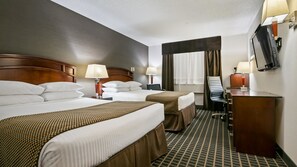Standard Room, 2 Queen Beds, Non Smoking, Refrigerator & Microwave (Walk-in Shower) | Desk, blackout curtains, iron/ironing board, rollaway beds - Best Western Airport Inn (Calgary)