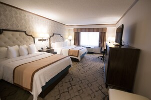 Standard Room, 2 Queen Beds, Non Smoking, Refrigerator | Pillowtop beds, in-room safe, desk, blackout drapes