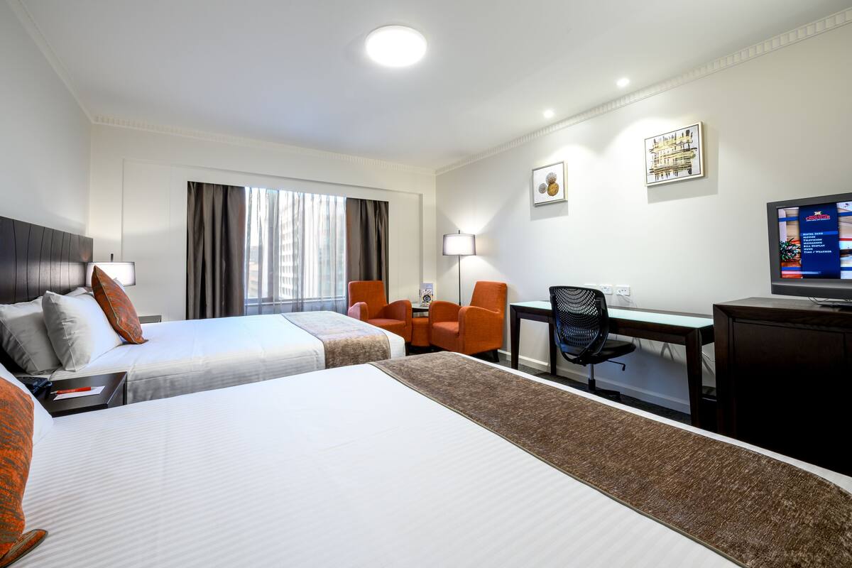 executive twin room | desk, laptop workspace, iron/ironing board, free wifi