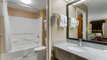 Laptop workspace, iron/ironing board, WiFi (free), bed sheets
