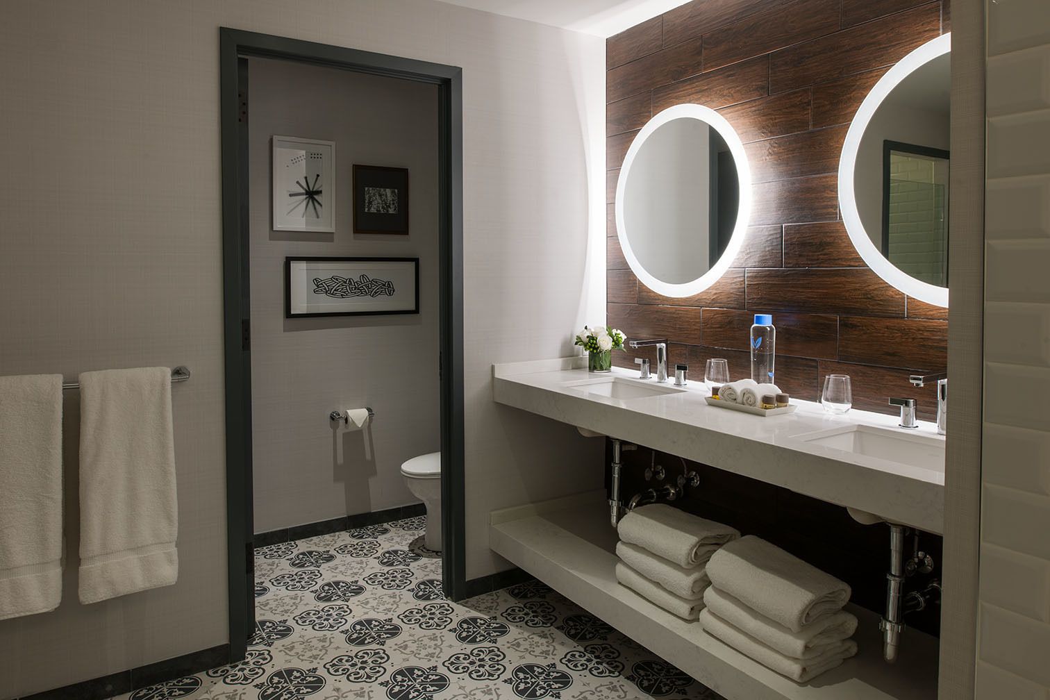 free toiletries, hair dryer, bathrobes, towels