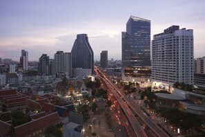 Vue sur la ville depuis l’hébergement