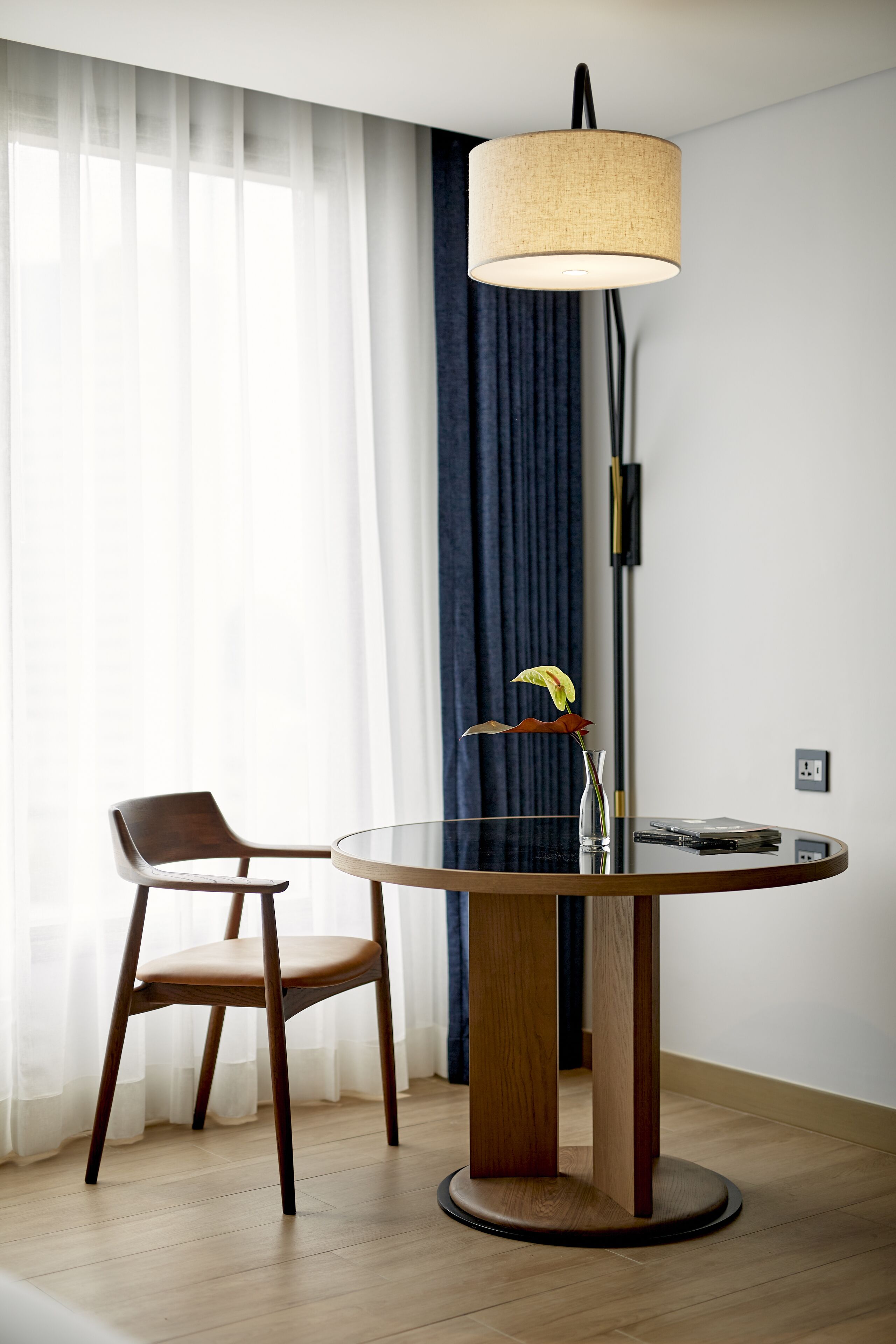 premier twin room | living area | 55-inch smart tv with cable channels, tv