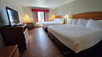 Family Quadruple Room, Multiple Beds | Premium bedding, pillowtop beds, desk, laptop workspace