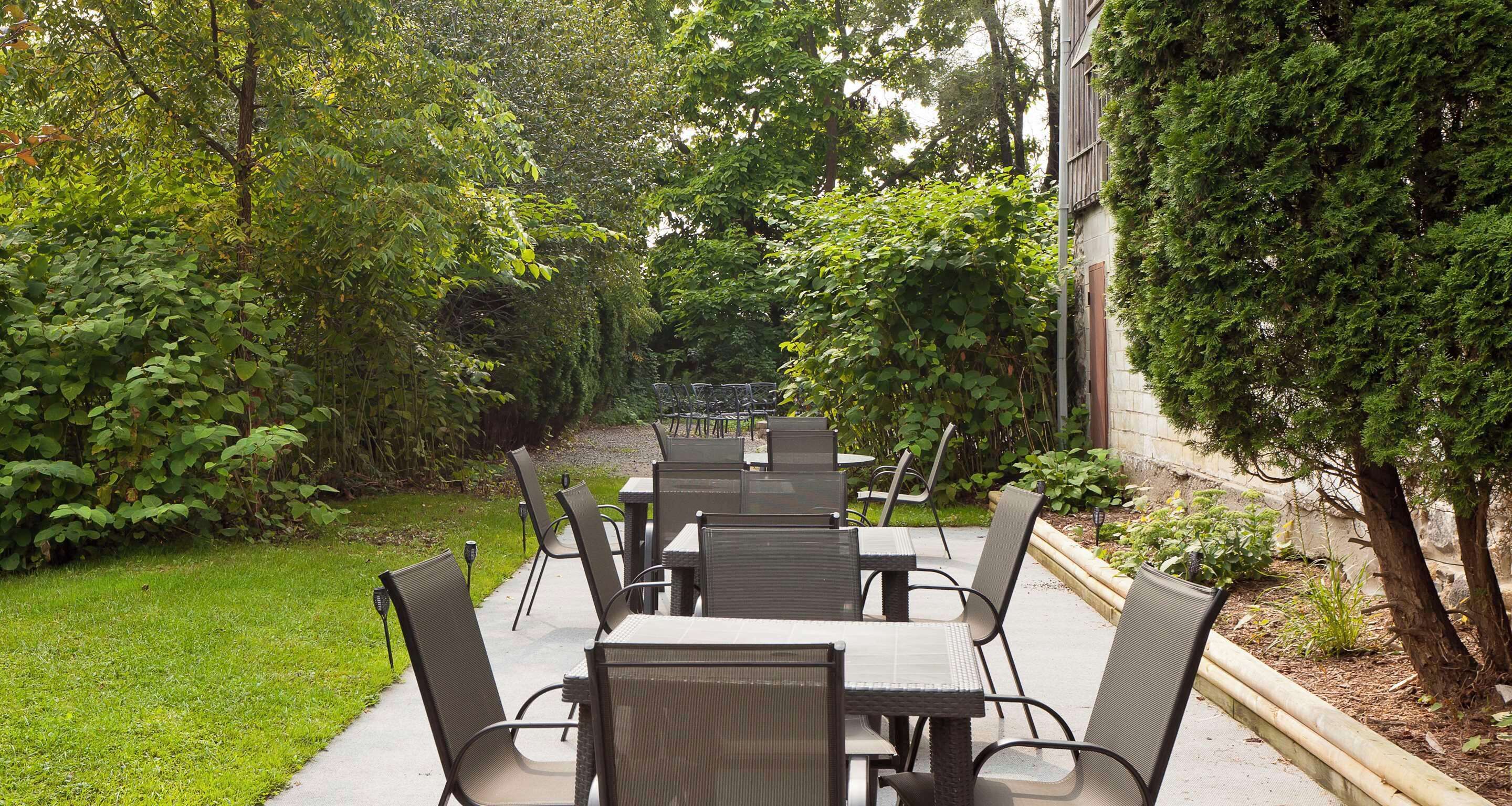 outdoor banquet area