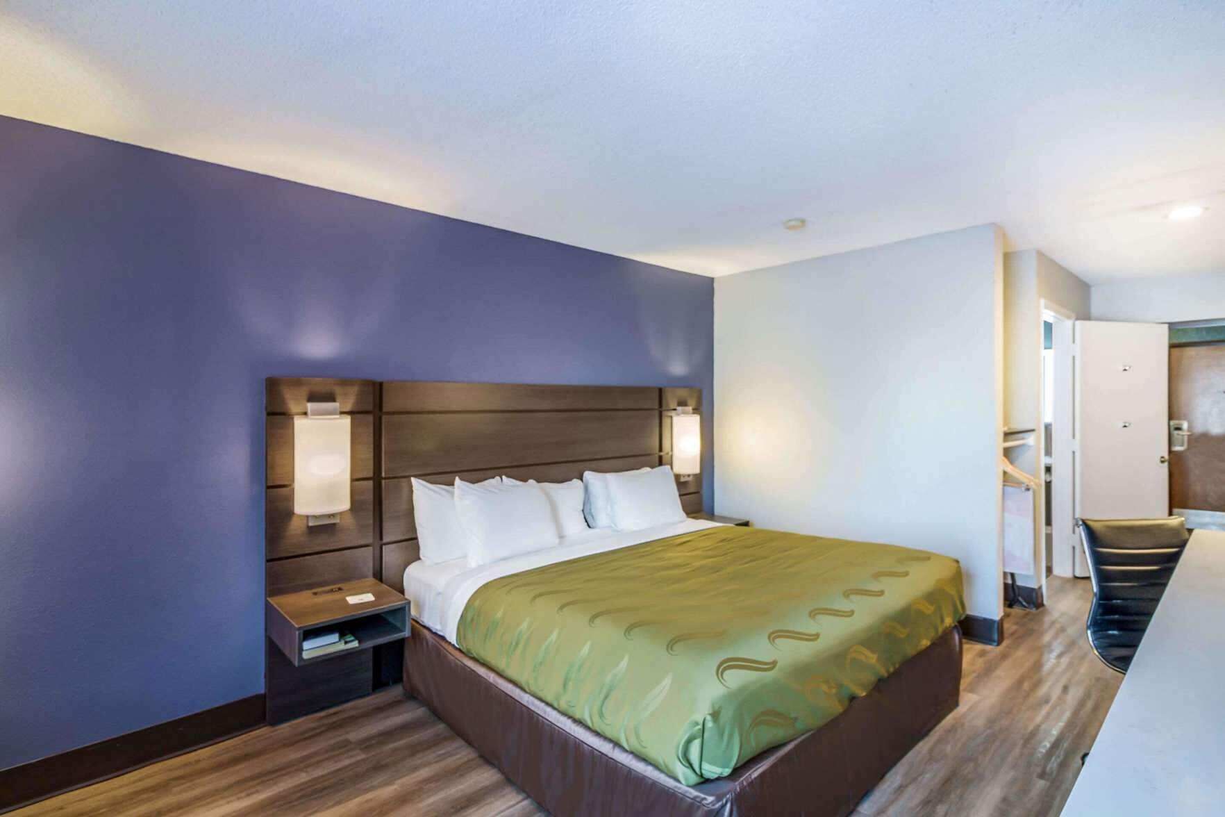 Blackout drapes, iron/ironing board, free WiFi, bed sheets