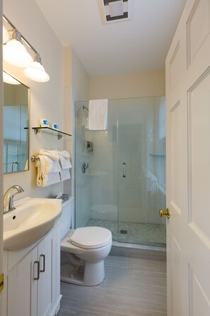 Shower, hair dryer, towels - The Salem Inn (Salem)