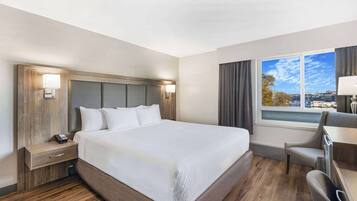 In-room safe, desk, laptop workspace, blackout drapes