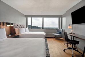 Room, 2 Queen Beds | Desk, laptop workspace, blackout drapes, iron/ironing board - Four Points by Sheraton Boston Newton (Newton)