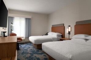 Classic Room, 2 Queen Beds, Non Smoking | Premium bedding, desk, laptop workspace, blackout drapes