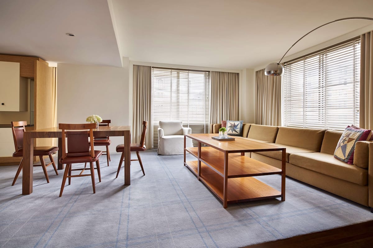 Premium bedding, down comforters, pillowtop beds, minibar