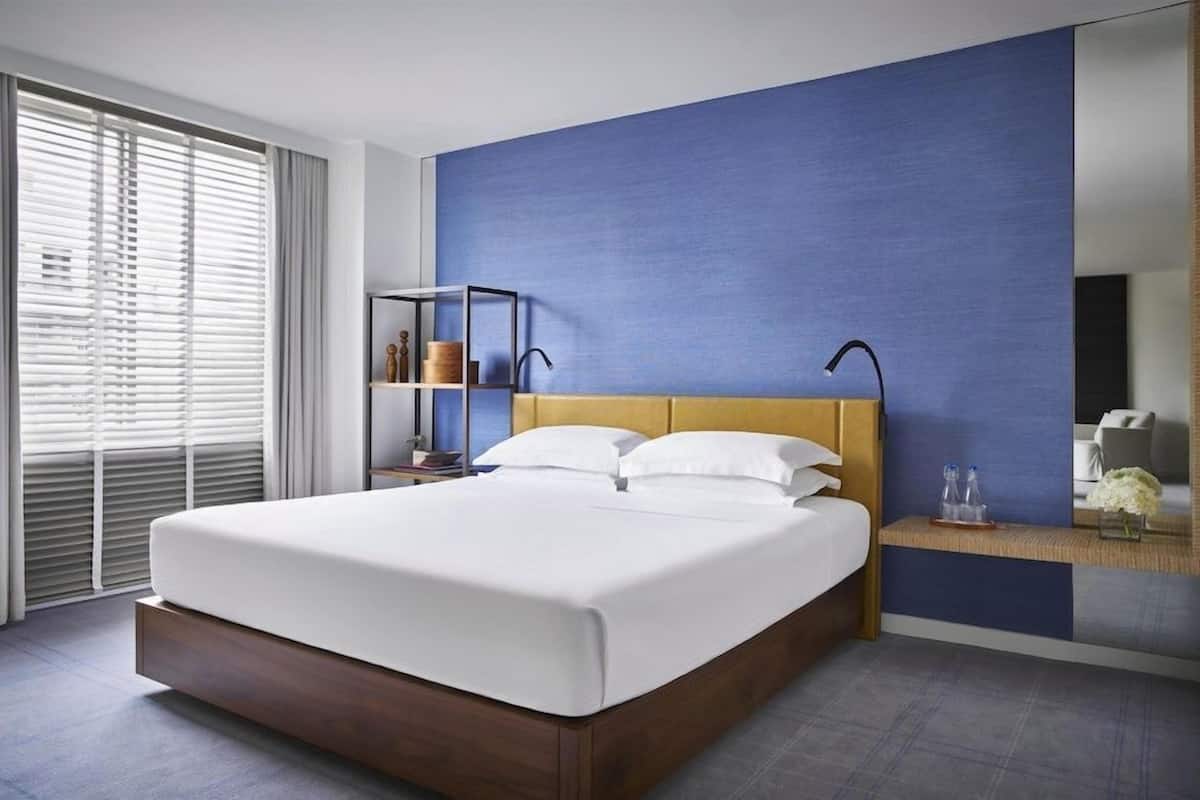 Premium bedding, down comforters, pillowtop beds, minibar