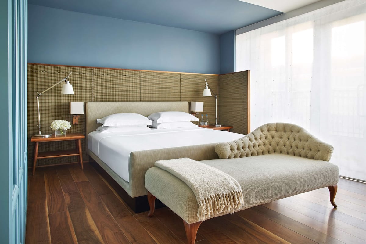 Premium bedding, down comforters, pillowtop beds, minibar