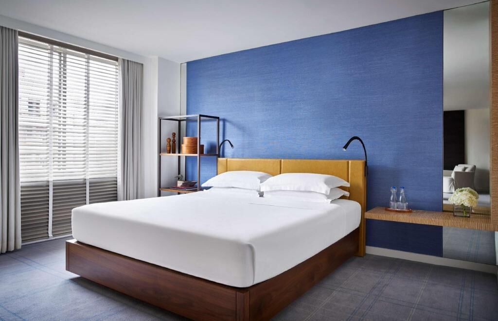 Premium bedding, down comforters, pillowtop beds, minibar