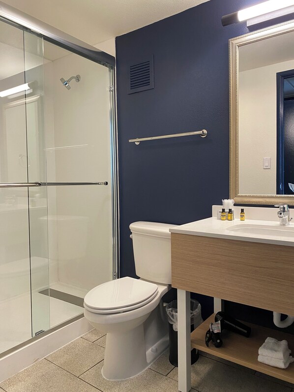 Combined shower/bathtub, free toiletries, hair dryer, towels - Spark by Hilton Kansas City Plaza Streetcar (Kansas City)