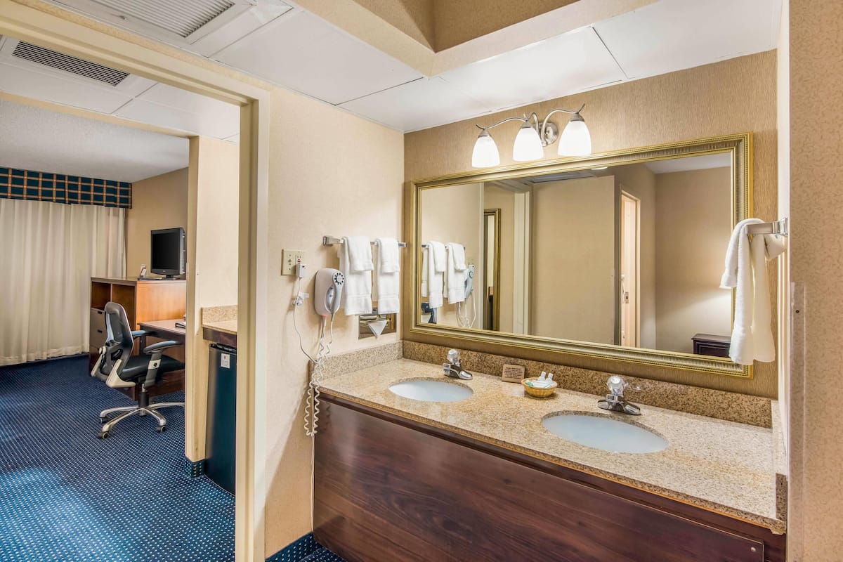 Suite, 1 King Bed with Sofa bed, Non Smoking | Desk, laptop workspace, blackout curtains, iron/ironing board