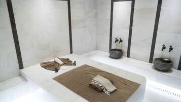 Couples treatment rooms, Turkish bath, hot stone massages