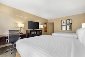 Standard Room, 2 Double Beds, Accessible, Non Smoking | Pillowtop beds, in-room safe, desk, laptop workspace